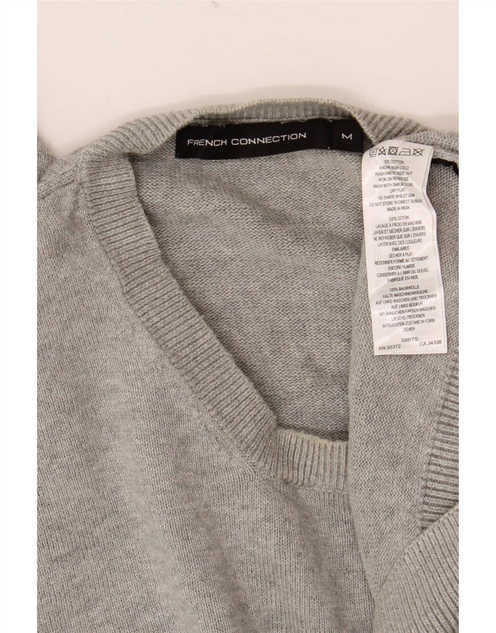 FRENCH CONNECTION Maglione da uomo girocollo in cotone grigio medio