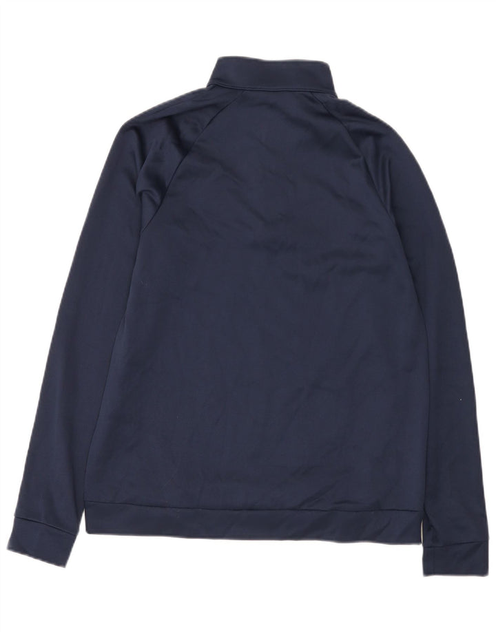 Felpa Nike da uomo Dri Fit con zip e collo, piccola, in poliestere blu navy