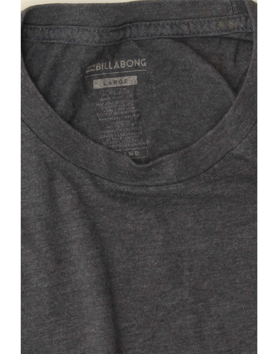 T-shirt grafica da uomo Billabong Top grande in cotone chiazzato grigio