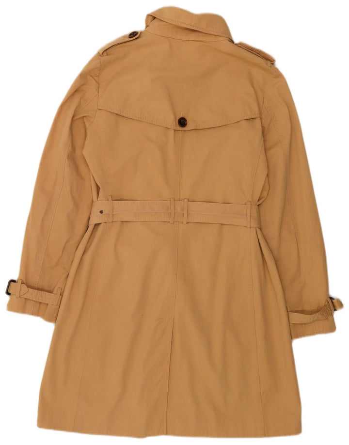 Trench da donna Massimo Dutti UK 14 grande cotone beige