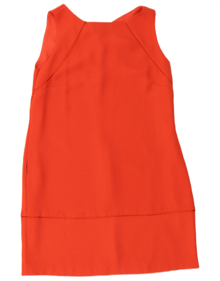 Abito a trapezio senza maniche da donna Coast UK 16 Large Arancione Poliestere