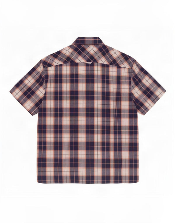 Camicia Joules da uomo a maniche corte vestibilità classica 2XL cotone a quadri blu