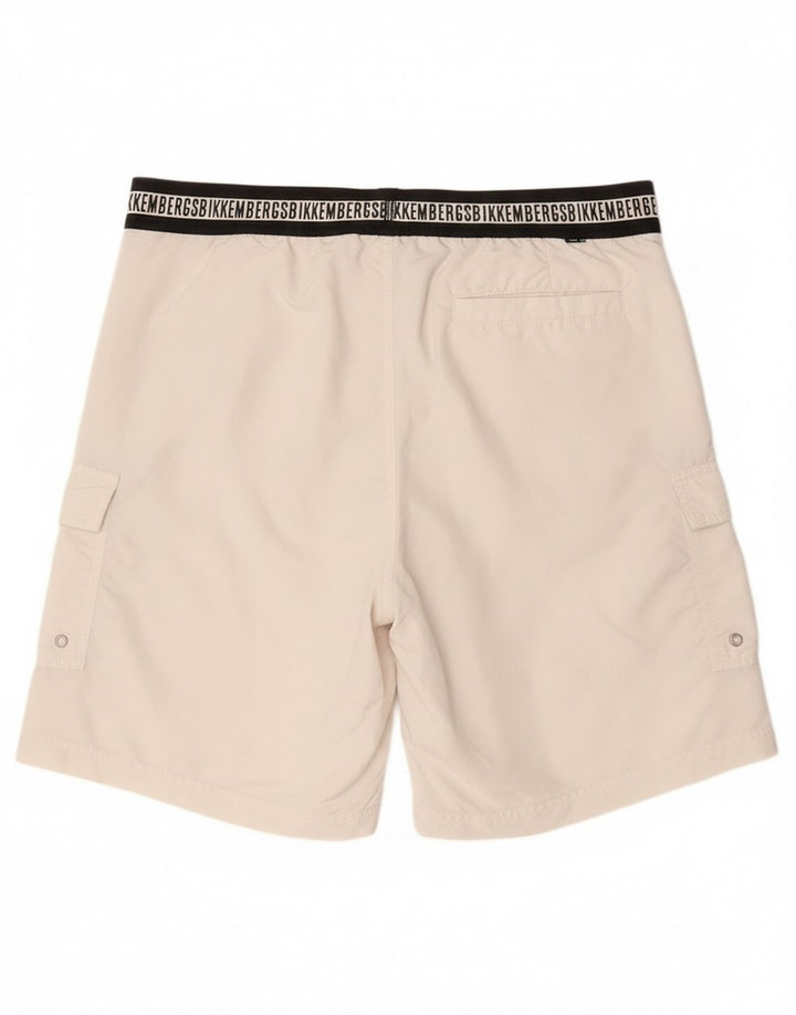 Bikkembergs Pantaloncini da bagno Graphic Cargo da uomo XL White Colourblock