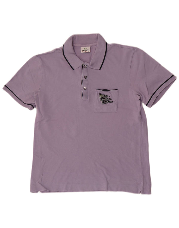 Polo da uomo Lacoste taglia 6 XL in cotone viola
