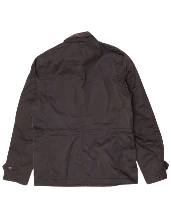 Giacca utilitaria con cappuccio da uomo Zara UK 38 poliestere nero medio