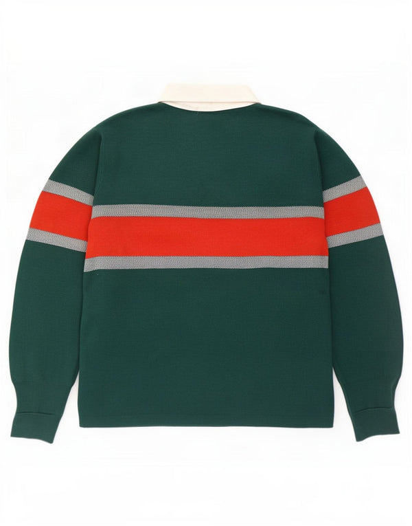 Maglione da uomo Marks & Spencer con collo alto XL in cotone color block verde