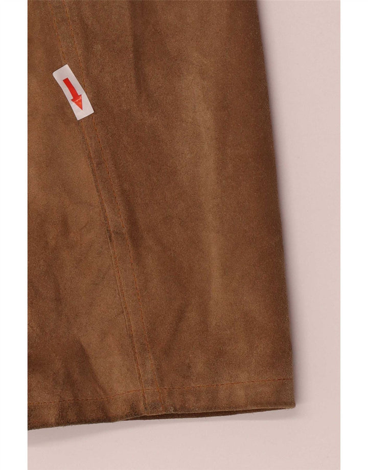Giacca vintage in pelle scamosciata da uomo IT 54 2XL in pelle marrone