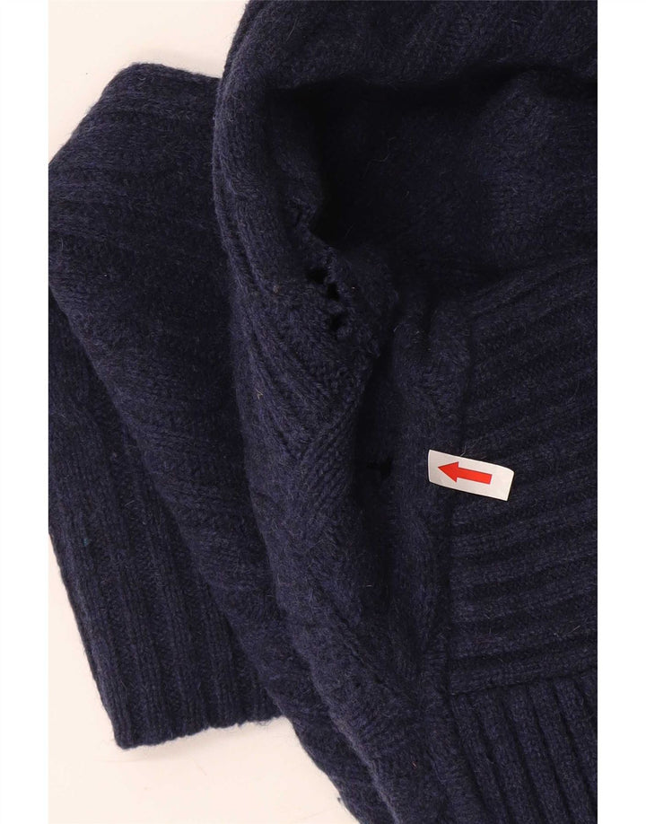 Maglione da uomo con collo a scialle G-Star in lana blu navy media