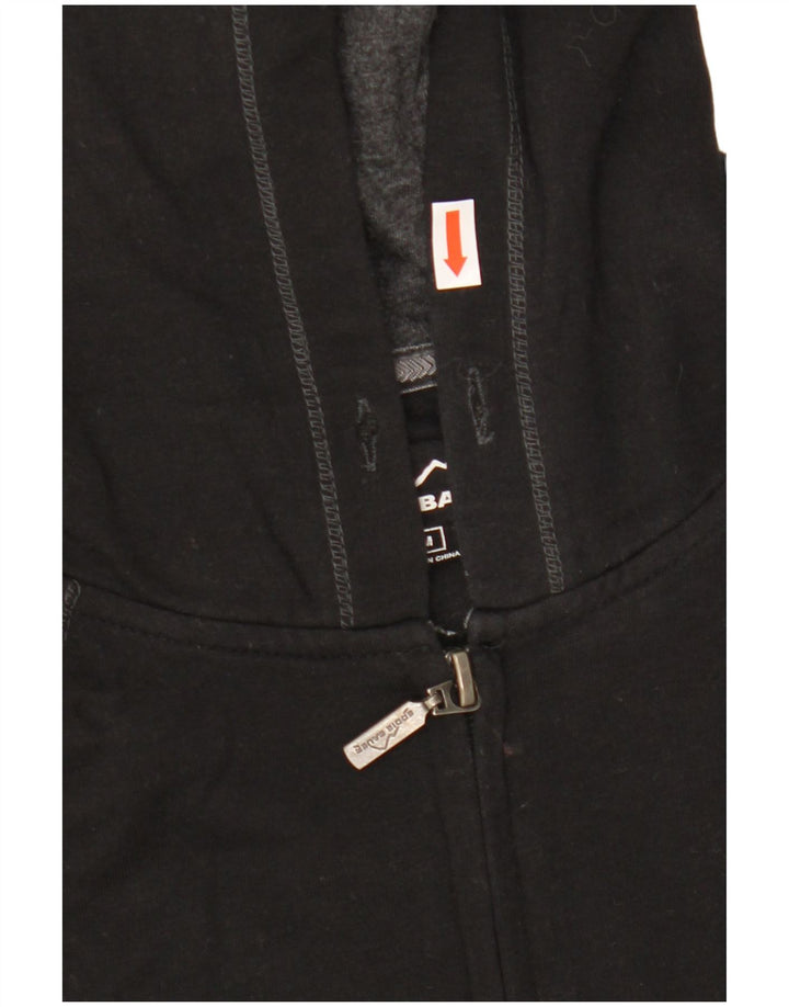 Maglione con cappuccio e zip da donna EDDIE BAUER UK 14 cotone nero medio