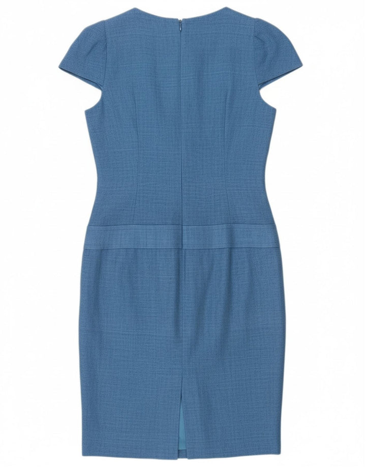 VINTAGE Womens Sheath Dress UK 10 Small Blue