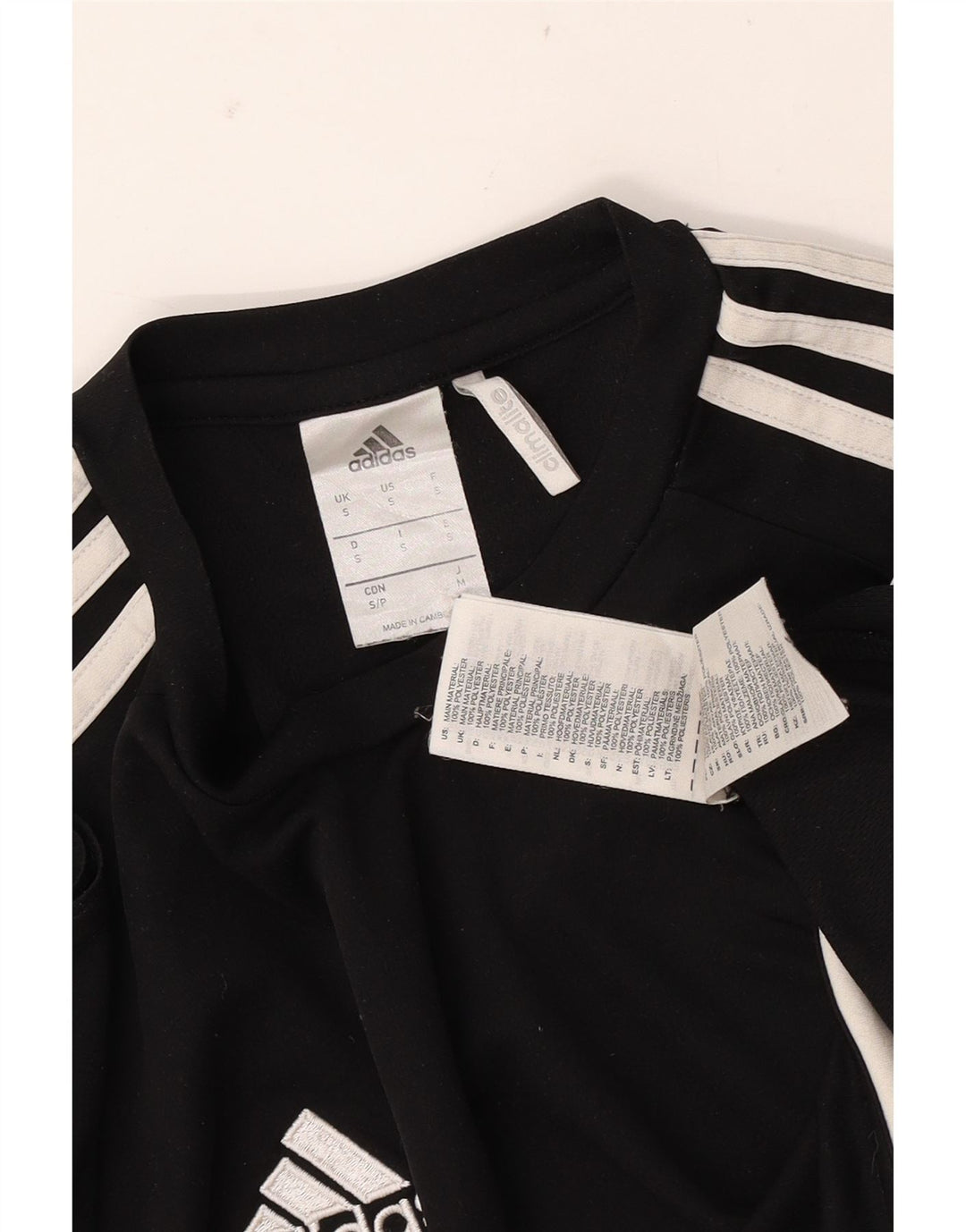 T-shirt ADIDAS da uomo Climalite Top Small in poliestere color block nero