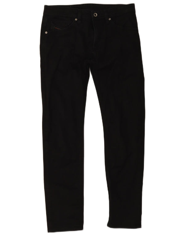 Jeans dritti slim fit da uomo Diesel W32 L31 cotone nero