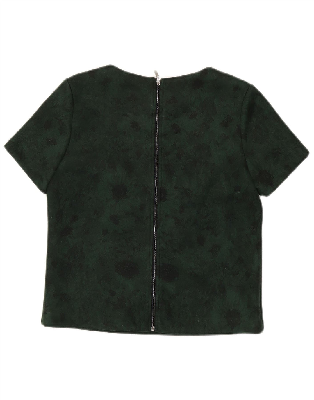 FRNCH Camicetta corta da donna Top UK 16 Piccolo poliestere floreale verde