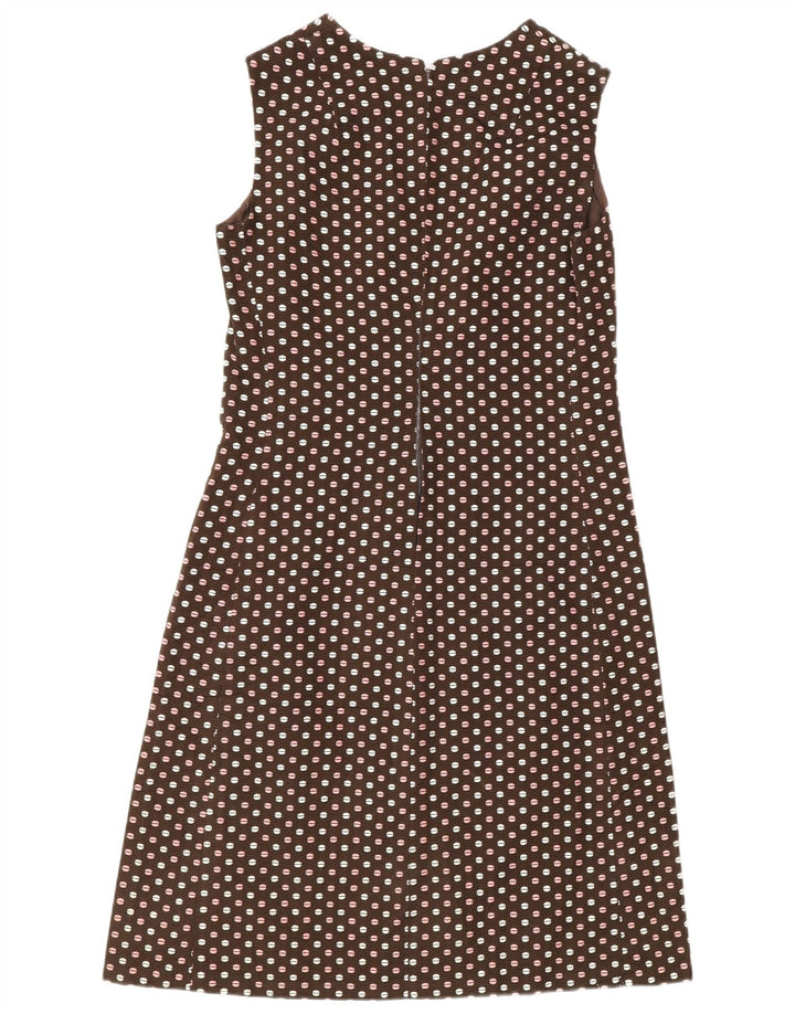 Set vintage da donna a 3 bottoni e 2 pezzi IT 48 XL a pois marroni