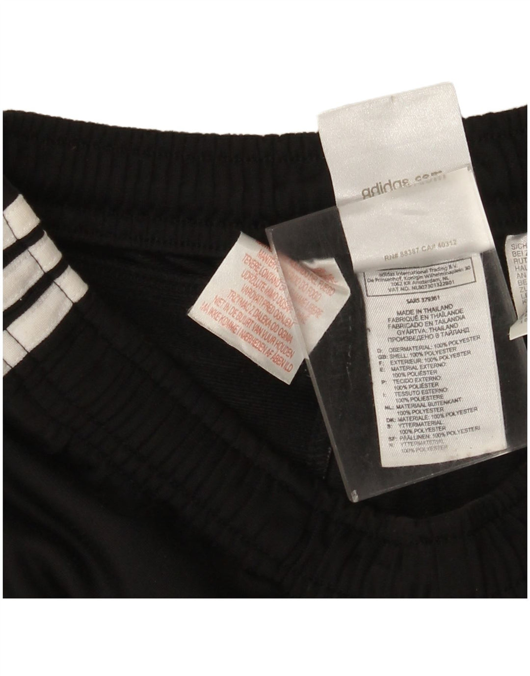 Pantaloni della tuta Adidas da uomo NBA, poliestere nero medio