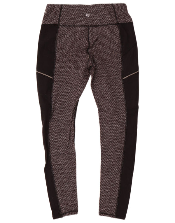 Leggings da donna Athleta UK 10 Small Black Colourblock Nylon Sports