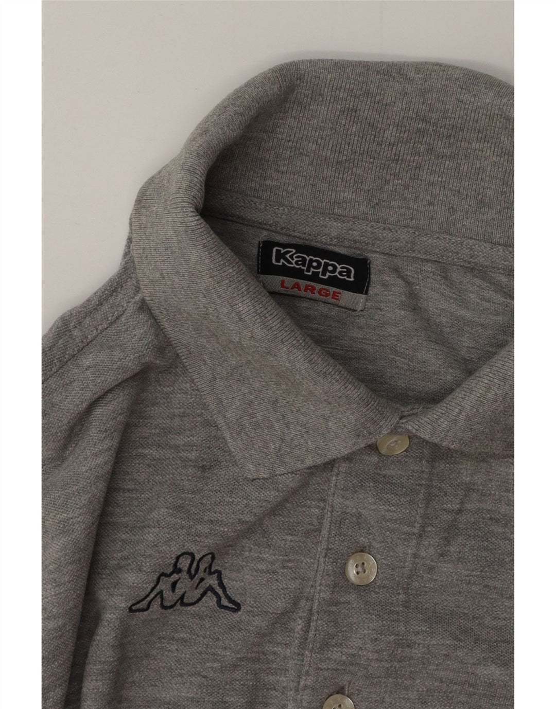 Polo Kappa Uomo Large in Cotone Grigio