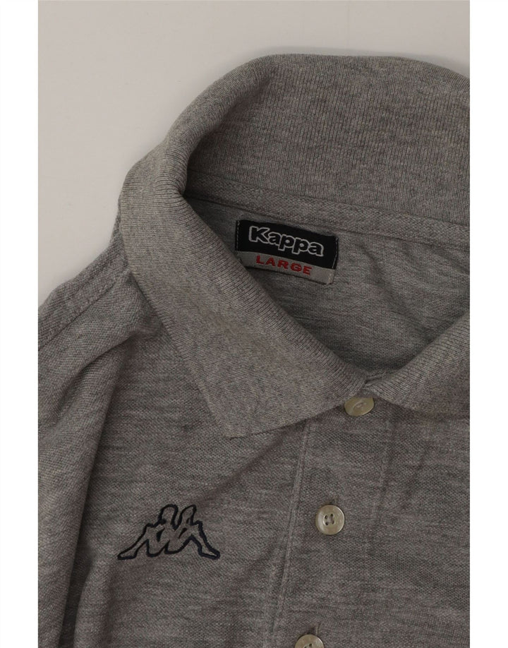 Polo Kappa Uomo Large in Cotone Grigio