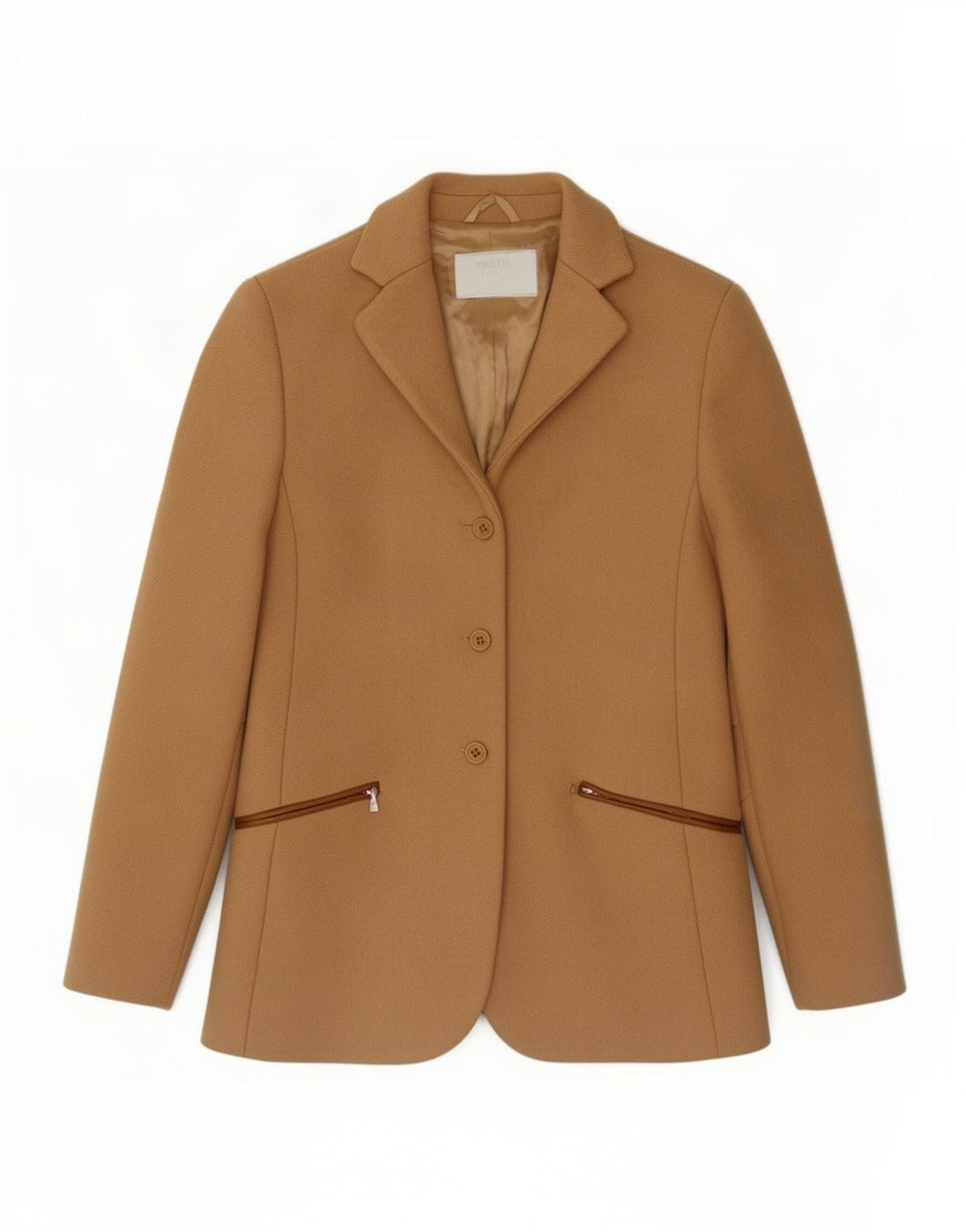 Giacca blazer da donna a 3 bottoni Prada IT 38 XS Beige Lana classica