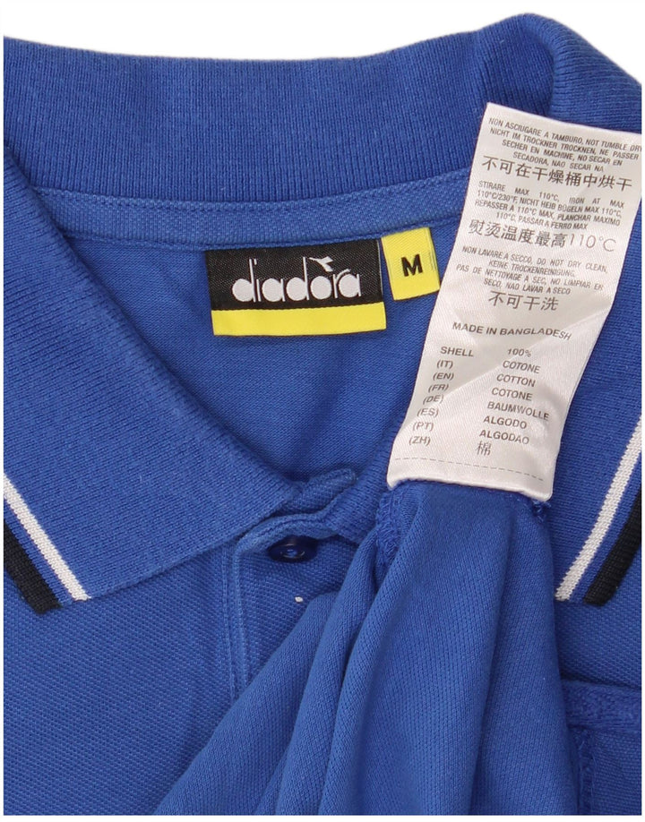 Polo Uomo Diadora Blu Medio in Cotone