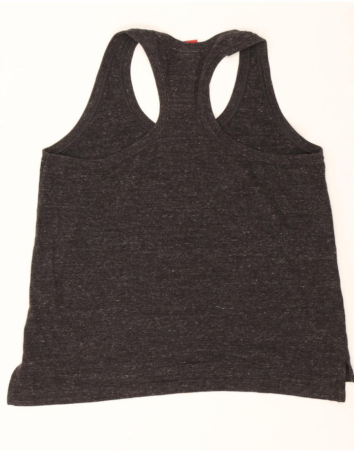 NIKE Womens Vest Top UK 14 Medium Grey Flecked Vintage Nike and Second-Hand Nike from Messina Hembry 