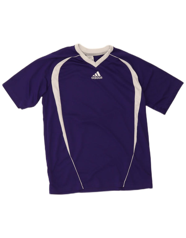T-shirt da uomo Adidas Top Small viola color block in poliestere