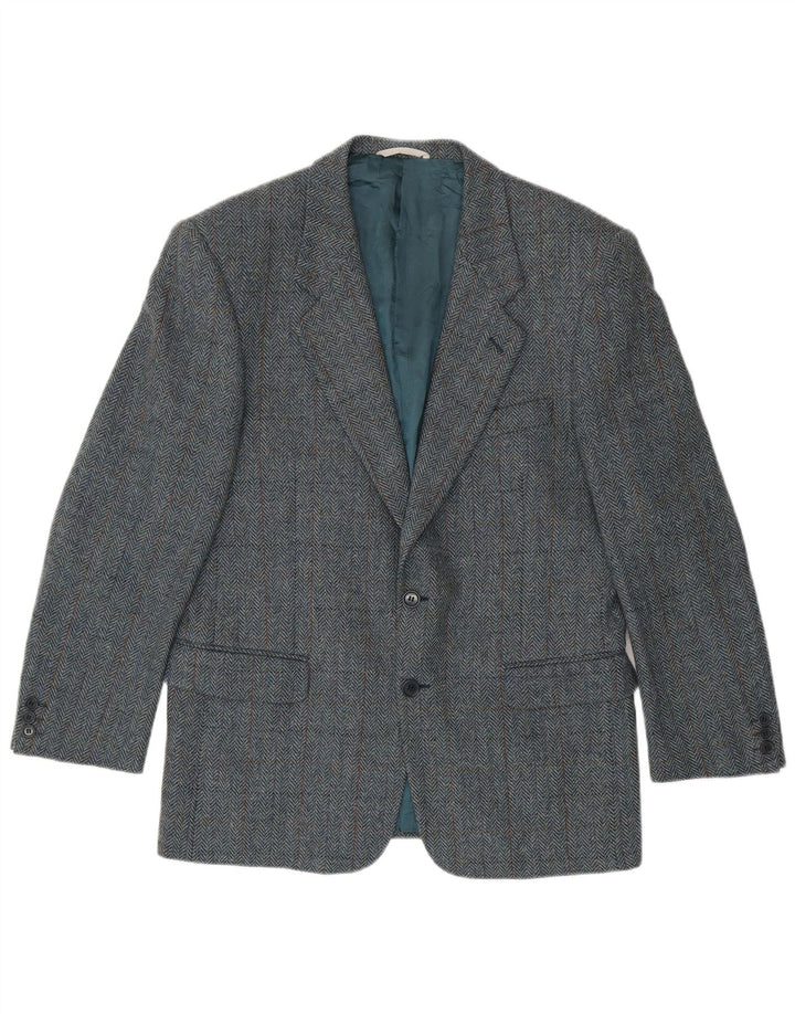 Giacca blazer da uomo a 2 bottoni San Remo IT 50 grande spina di pesce blu