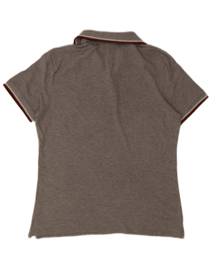 Polo Diadora Uomo Large in Cotone Rigato Grigio