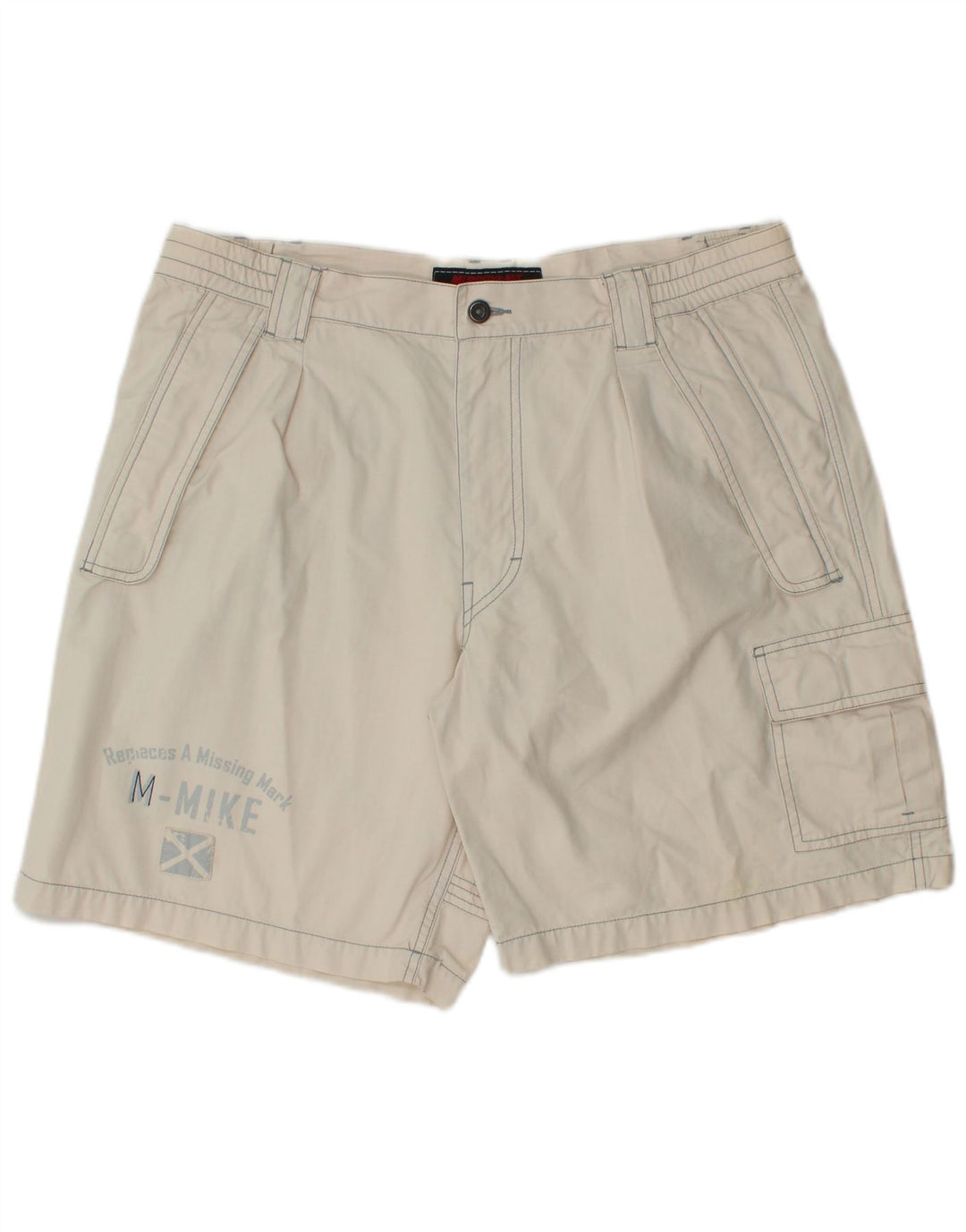 Pantaloncini cargo grafici da uomo Murphy & Nye W38 XL cotone bianco