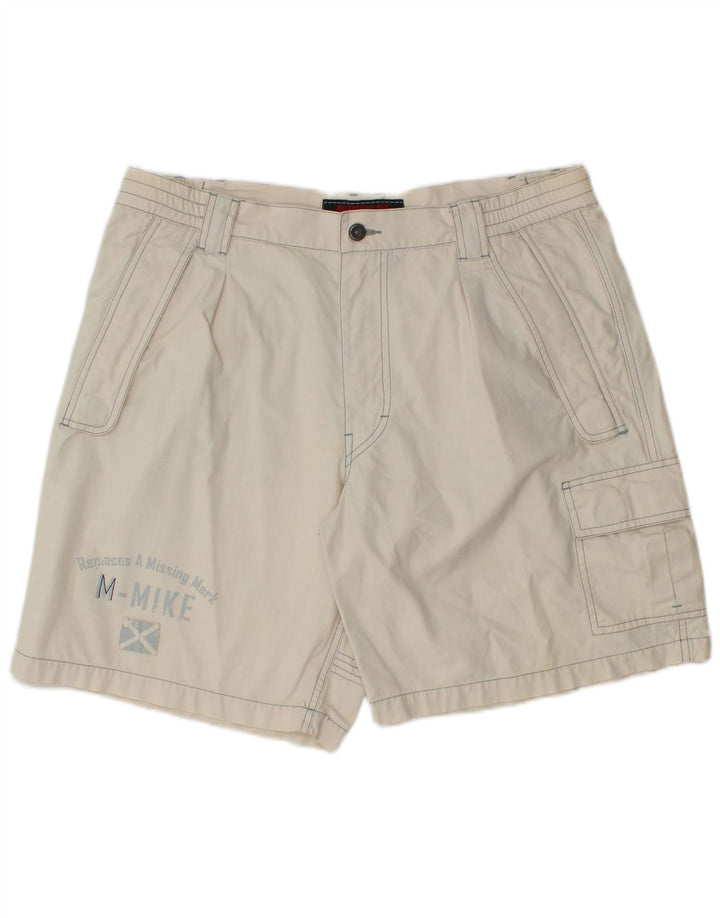 Pantaloncini cargo grafici da uomo Murphy & Nye W38 XL cotone bianco