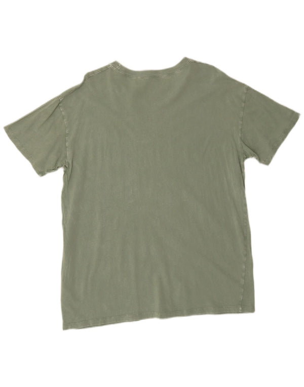 T-shirt grafica da uomo Hollister Top Small in cotone verde