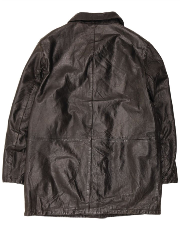 Cappotto in pelle da uomo Dibi IT 50 Large in pelle nera