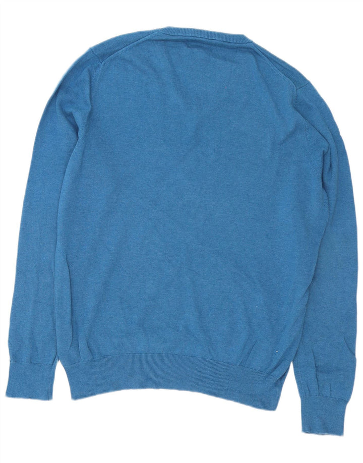 Maglione da uomo con scollo a V Marks & Spencer XL in cotone blu