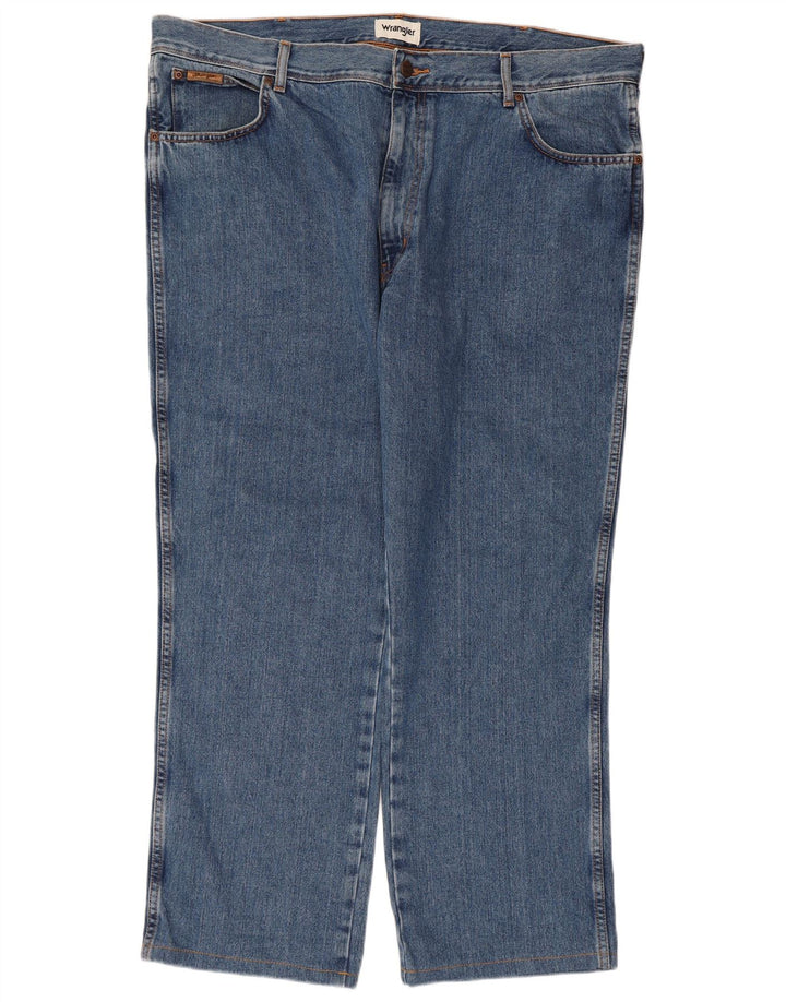 Jeans dritti da uomo Wrangler Texas W42 L28 cotone blu