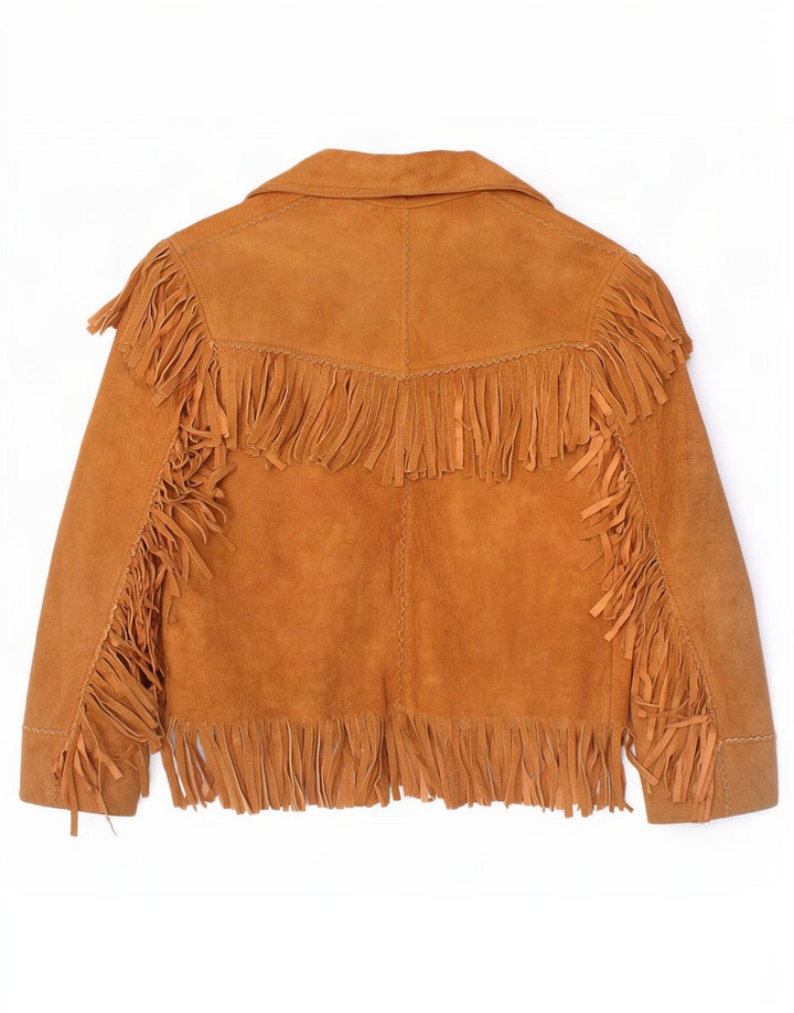 Giacca in pelle scamosciata western Quilon per ragazzi 5-6 anni Beige