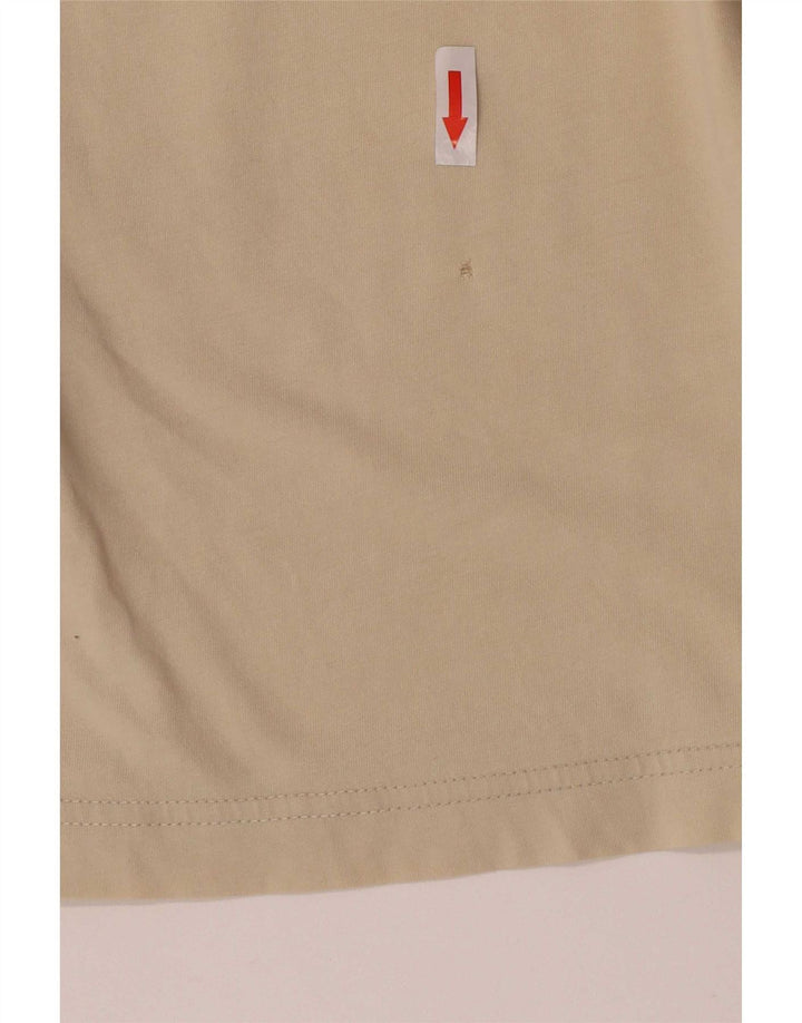 T-shirt da uomo Kappa Top Small in cotone color block beige