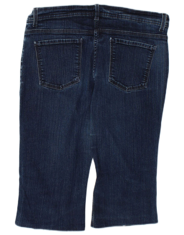 Pantaloncini di jeans Bermuda da donna Marks & Spencer UK 14 Large W34 Cotone blu