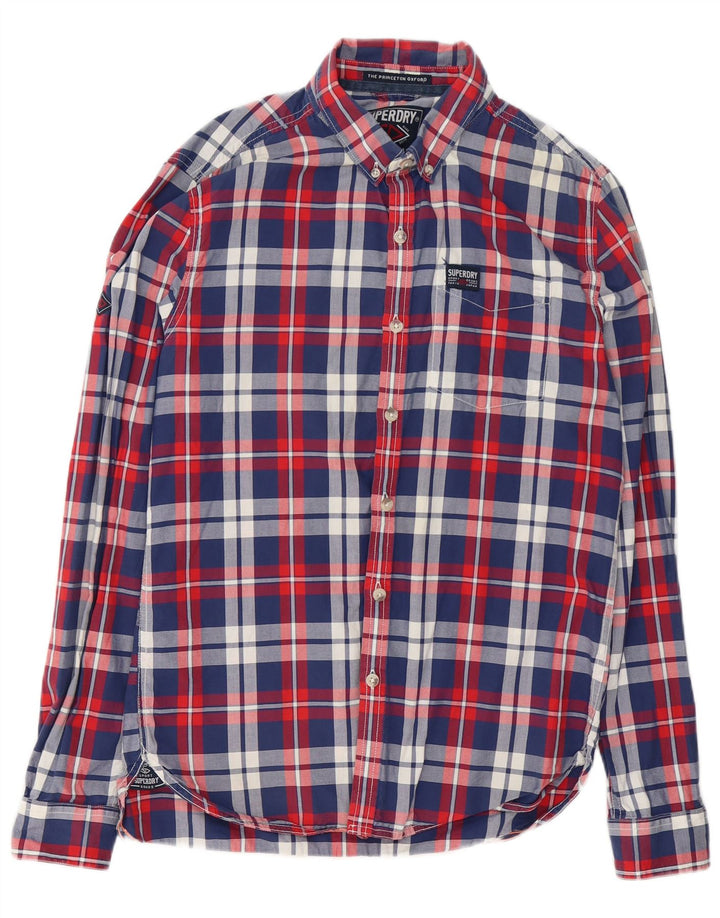 Camicia da uomo Superdry Large in cotone a quadri multicolore