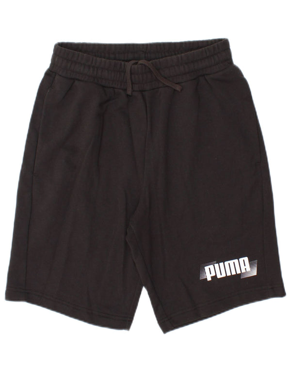 Pantaloncini sportivi grafici da uomo Puma piccoli in cotone nero