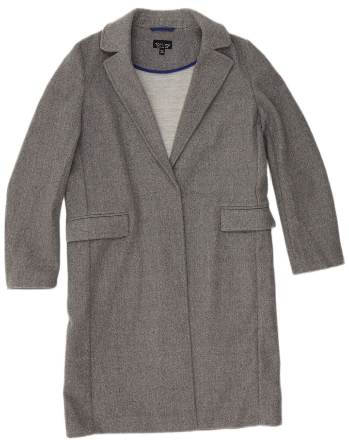 Topshop Cappotto aperto da donna UK 12 Poliestere grigio medio