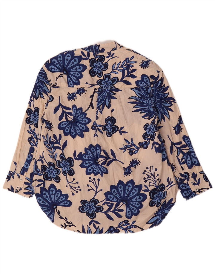 Maglia pullover oversize da donna Zara UK 6 XS Cotone floreale beige
