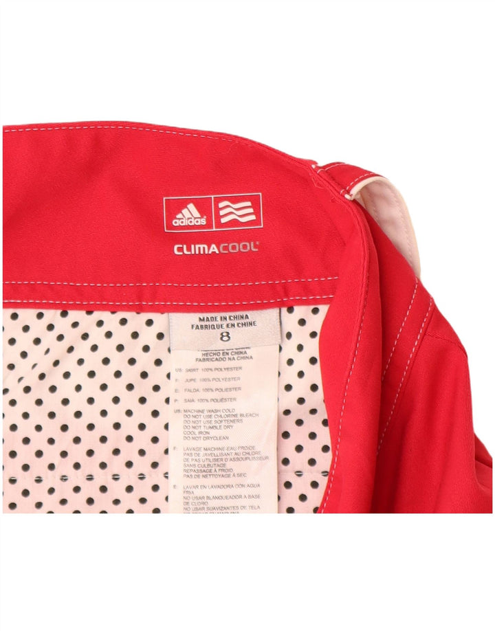 Minigonna Adidas Climacool da donna US 8 Medium W30 Poliestere rosso