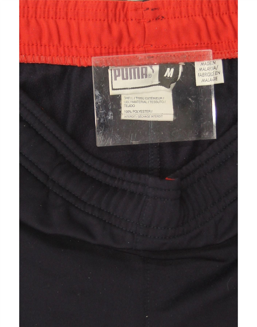 PUMA Mens Tracksuit Trousers Medium  Navy Blue Colourblock Polyester Vintage Puma and Second-Hand Puma from Messina Hembry 