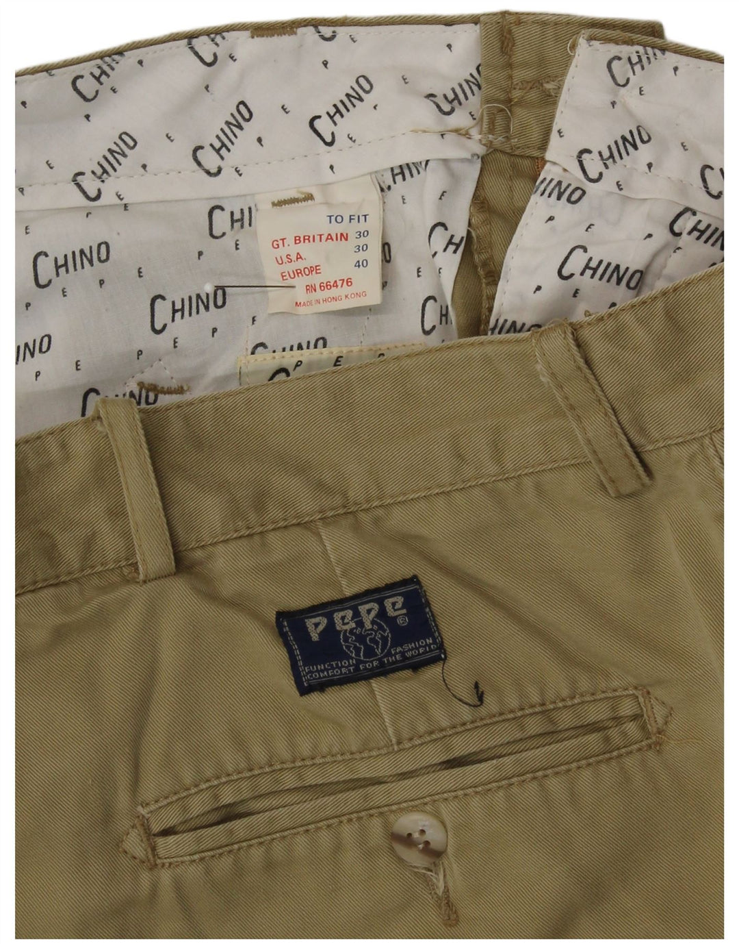 VINTAGE Mens Chino Shorts W30 Medium Khaki Cotton