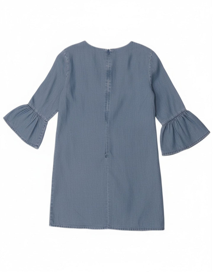 Abito a trapezio da donna Zara con maniche a 3/4 UK 10 Piccolo Lyocell blu