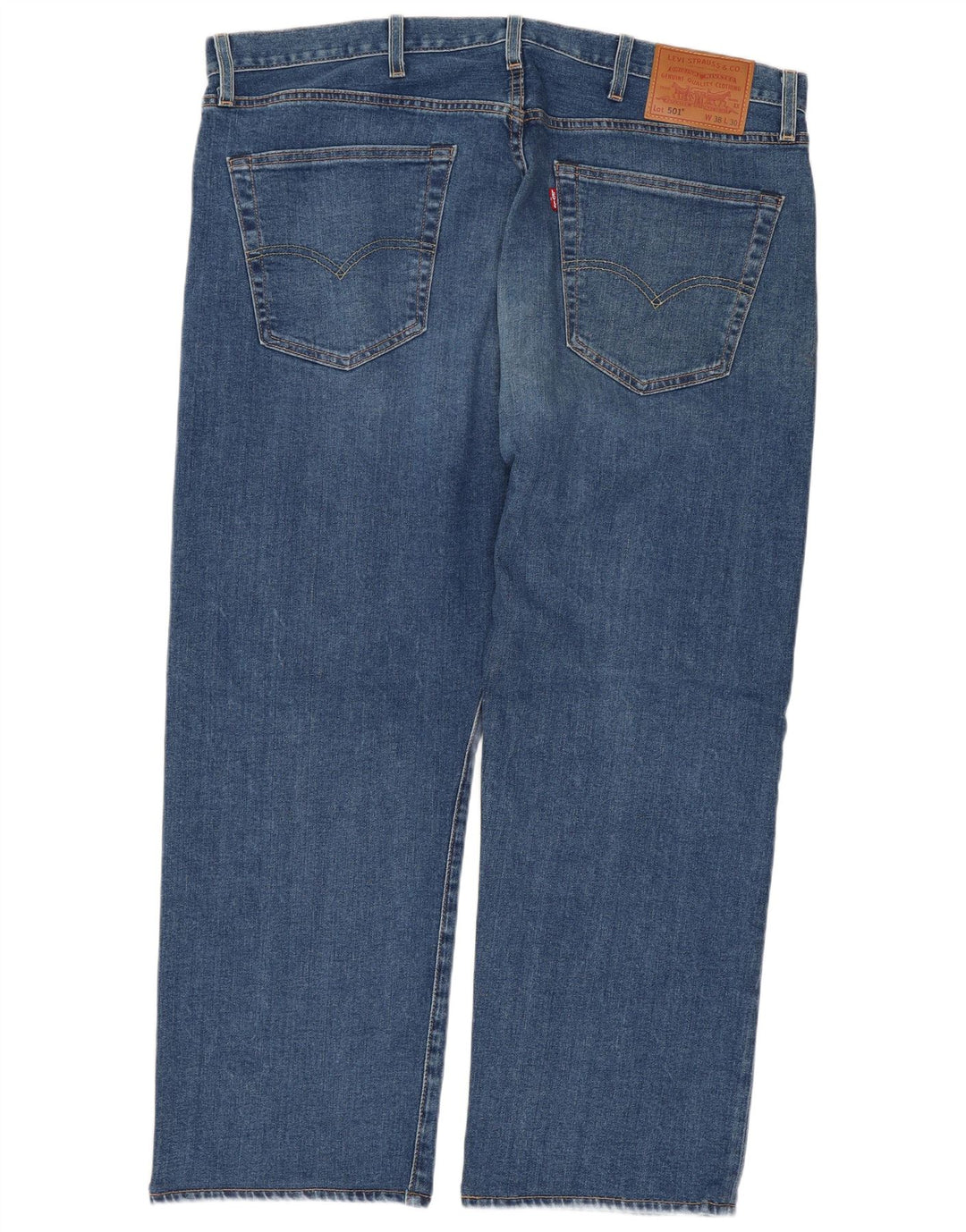 Levi's Uomo 501 Jeans dritti tagliati W38 L25 Cotone Blu