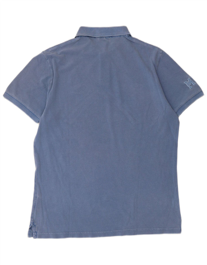 Polo grafica da uomo Marlboro Classics grande in cotone blu