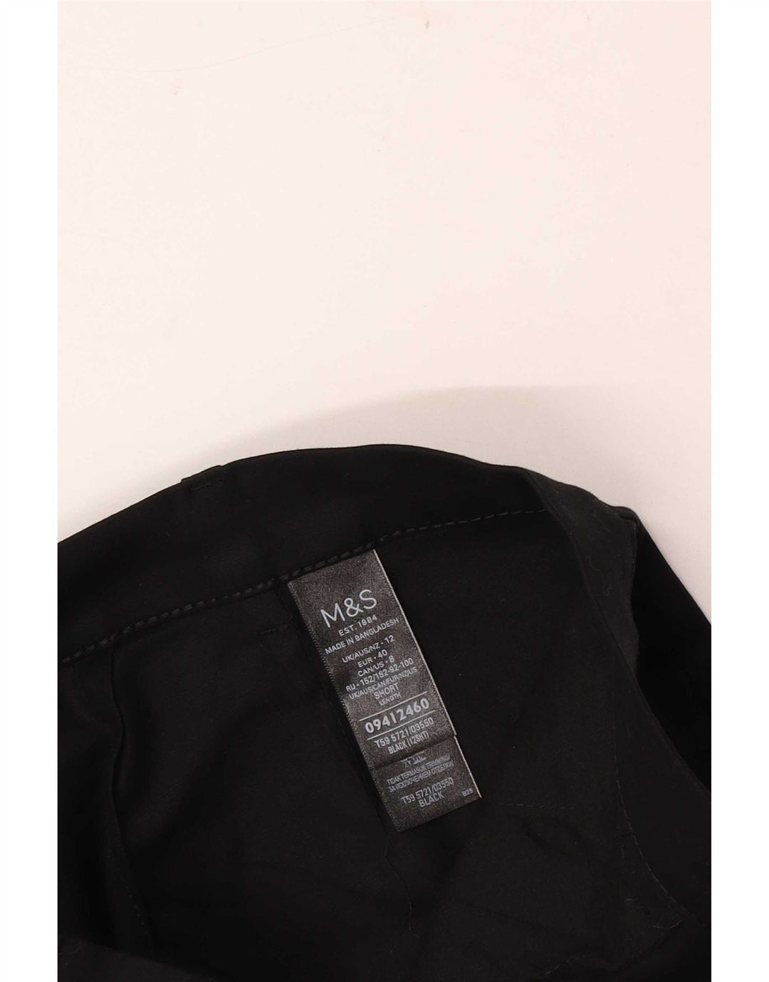 Pantaloni corti da donna Marks & Spencer UK 12 medi W30 L24 neri
