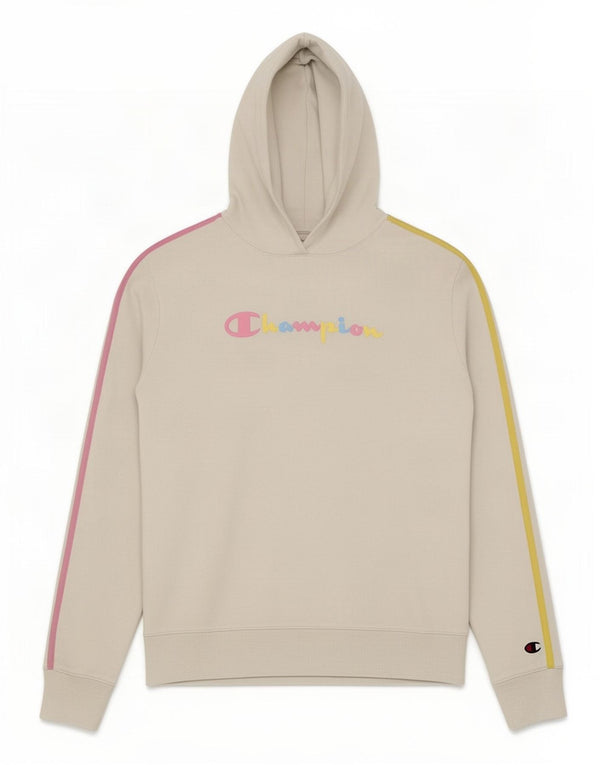 Felpa con cappuccio grafica per ragazze Champion 13-14 anni XL in cotone bianco