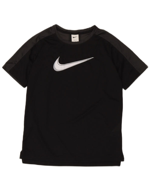 T-shirt grafica Nike da ragazzo Dri Fit Top 13-14 anni XL Black Colourblock